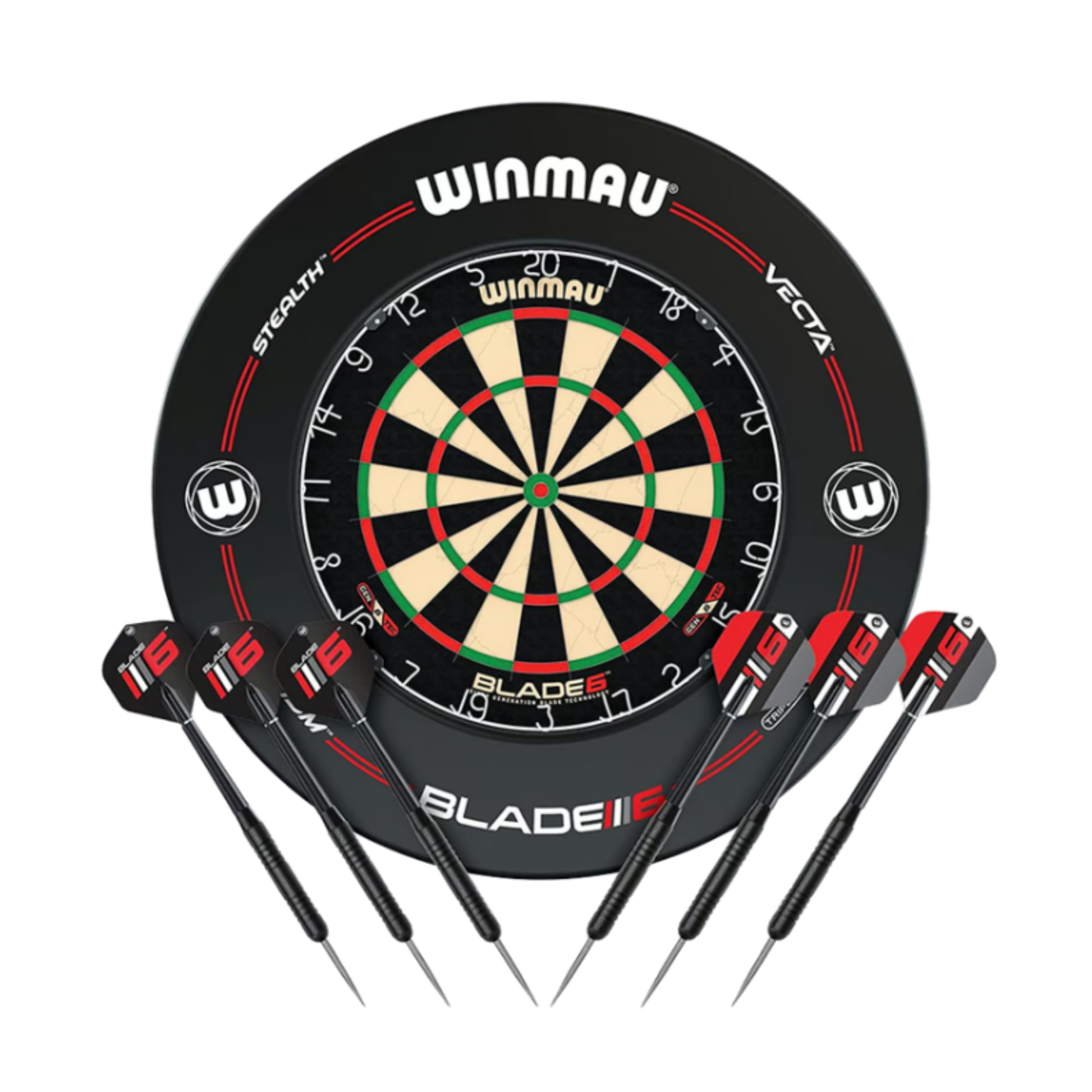 Winmau-Blade6-Dartboard-Surround-6x-Brass-Darts